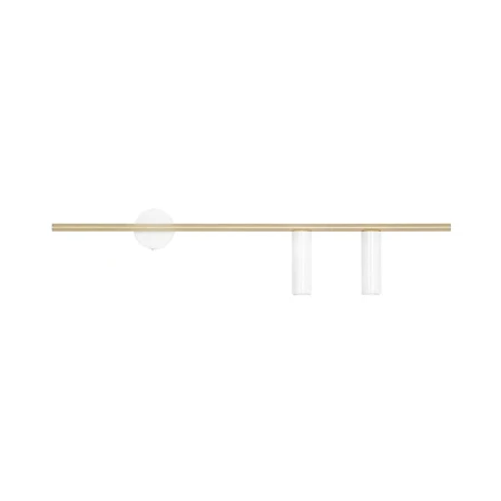 Kinkiet nowoczesny designerski TREVO 2 WHITE BRASS (prawy) 1097D40_2 - Aldex