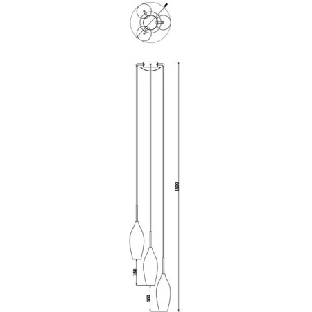 Lampa nad stół wisząca nowoczesna CHAMPAGNE MD2101A-3S Zuma Line