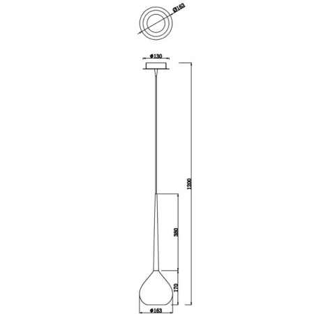Lampa wisząca nowoczesna LIBRA PENDANT MD2128-1S Zuma Line - W