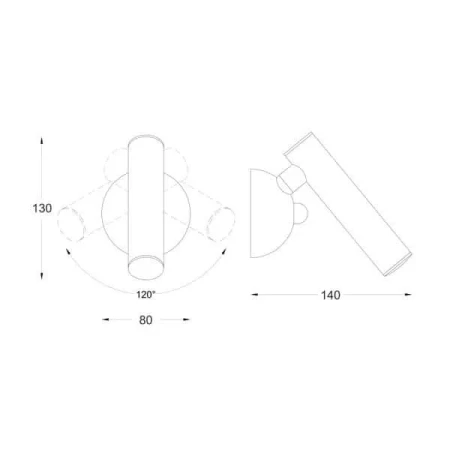 Lampa ścienna LOYA W0461-01A-S8S8  Zuma Line - W