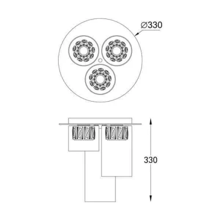 Lampa złota sufitowa GEM C0389-03F-F7AC Zuma Line