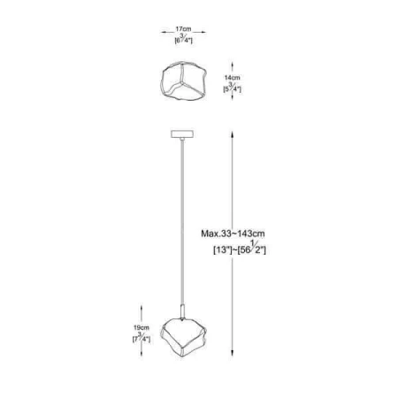 Lampa stylowa zwis ROCK P0488-01F-U8AC Zuma Line