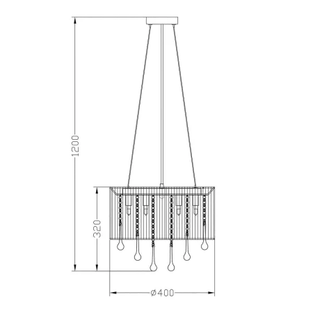 Lampa wisząca abażur VERONA RLD92174-8B - Zuma Line