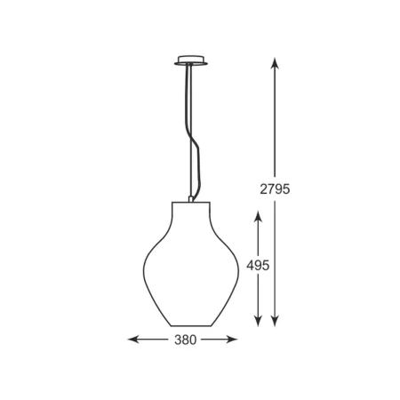 Lampa wisząca nowoczesna BRESSO P19066A-D38 - Zuma Line