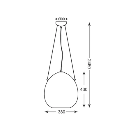 Lampa wisząca nowoczesna MOON P19066B-D38 - Zuma Line