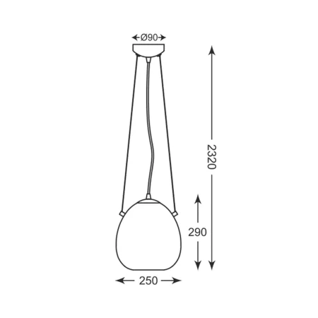 Lampa wisząca nowoczesna MOON P19066B-D25 - Zuma Line