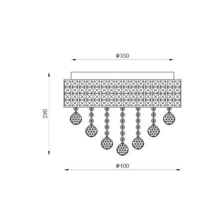 Lampa sufitowa kryształowa CAPRI M 19027-M - Zuma Line
