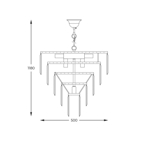 Lampa kryształowa wisząca AMEDEO 17106/6+3+1-GD+CL - Zuma Line