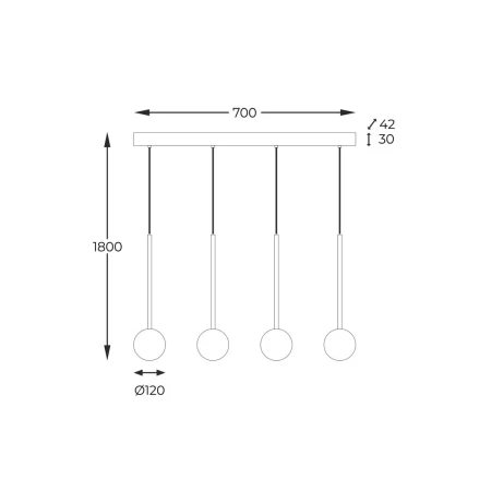 Lampa wisząca nowoczesna ALI 5640 - Zuma Line - W