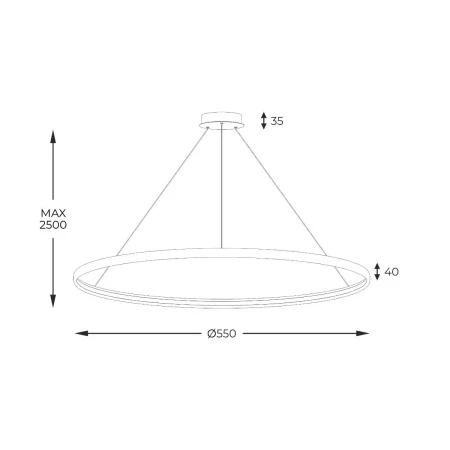 Lampa wisząca RING OAK LA0785 - Zuma Line - W