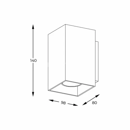 Kinkiet nowoczesny SANDY WL SQUARE WHITE 92697-N  - Zuma Line