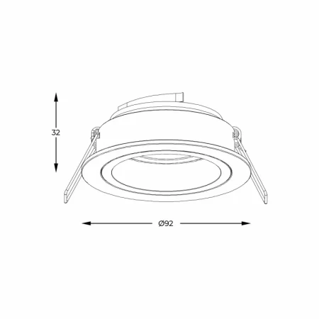 Oprawa wpuszczana okrągła CHUCK DL ROUND WHITE 92699-N - Zuma Line