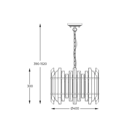 Lampa kryształowa wisząca ALEXANDRIA P0556-06D-V7V7 - Zuma Line