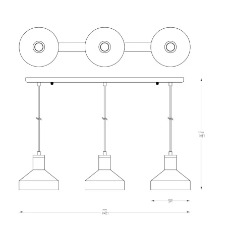 Lampa wisząca SIGMA A8016S-3A - Zuma Line