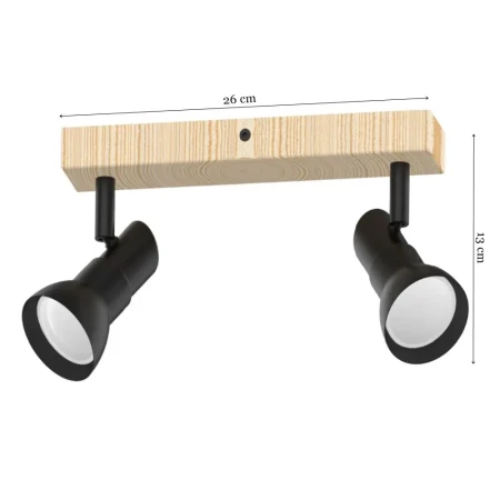 Lampa drewniana sufitowa TRIEST JP01A-SP-03S-BWD.356 - Zuma Line - W