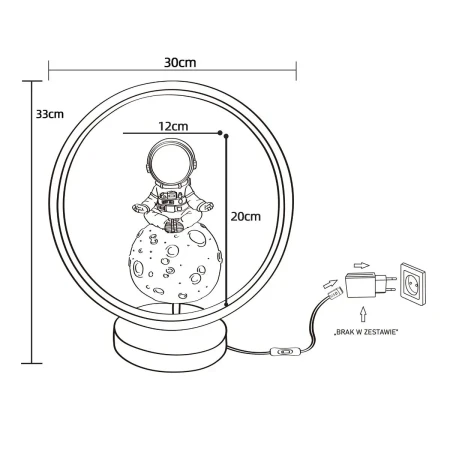 Lampa stołowa ASTRONAUTA BX04S123D-1 - Zuma Line