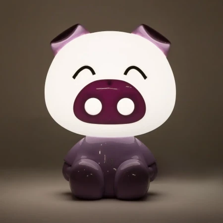 Lampa stołowa PIG FIOLETOWA/PURPLE KDR-603B-PE  - Zuma Line