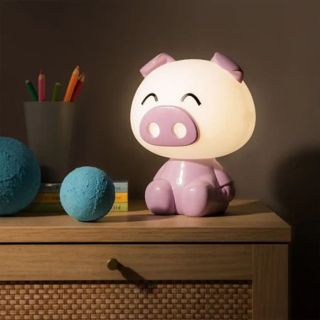 Lampa stołowa PIG FIOLETOWA/PURPLE KDR-603B-PE  - Zuma Line