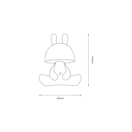 Lampa stołowa BUNNY BIAŁA/WHITE KDR-6301-WH  - Zuma Line