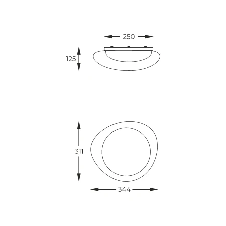 Plafon designerski AURA FM2201001-350  - Zuma Line