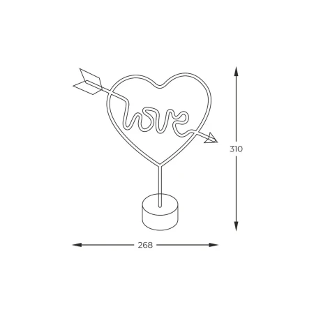 Lampa stołowa Neon LOVE LED FM-JNL01  - Zuma Line