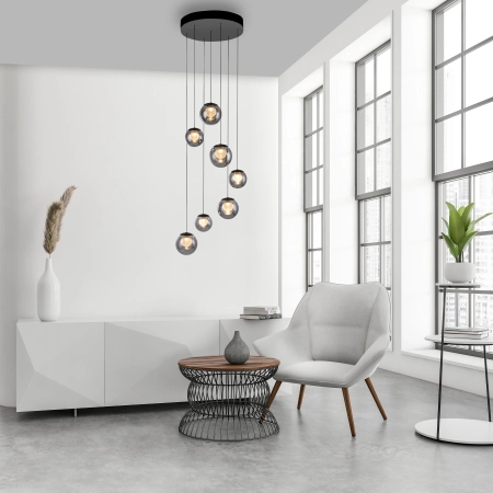 Lampa wisząca designerska nad stół szklane kule z pilotem PURE POPUP 2587-15 - Paul Neuhaus