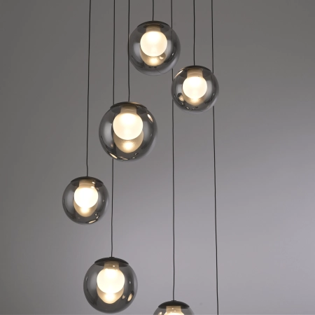 Lampa wisząca designerska nad stół szklane kule z pilotem PURE POPUP 2587-15 - Paul Neuhaus
