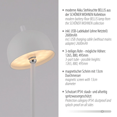 Lampa podłogowa BELLIS 19245-16 - Paul Neuhaus