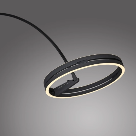 Wielka lampa podłogowa do salonu na pilota PURE LOOP-BOW 561-18 - Paul Neuhaus