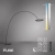 Wielka lampa podłogowa do salonu na pilota PURE LOOP-BOW 561-18 - Paul Neuhaus
