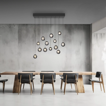 Lampa wisząca designerska nad stół szklane kule z pilotem PURE POPUP 2590-15 - Paul Neuhaus