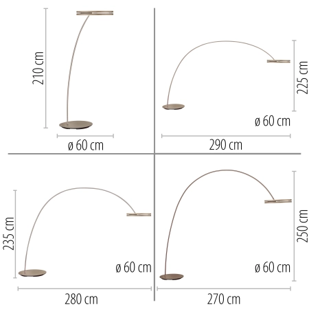 Lampa podłogowa designerska do salonu PURE LOOP-BOW 561-97 - Paul Neuhaus