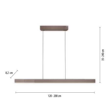 Lampa wisząca MOTO-RISE brązowa 2545-34 - Paul Neuhaus