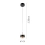 Lampa wisząca nad wyspę czarna perła na pilota PURE FALLING RINGS 2503-18 - Paul Neuhaus