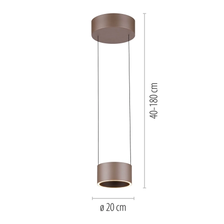Lampa wisząca na pilota brązowa z funkcją ściemniania PURE CLIPSE 2471-97 - Paul Neuhaus