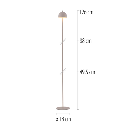 Lampa zewnętrzna przenośna z baterią ładowana USB BELLIS 19245-39 - Paul Neuhaus