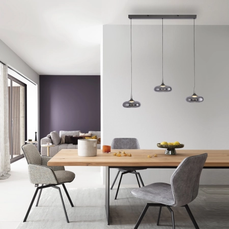 Lampa wisząca nad stół comfort lift szara POSH 15693-15 - Paul Neuhaus