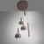 Lampa wisząca ściemnialna brązowa LED BOWL 2285-23 - Paul Neuhaus