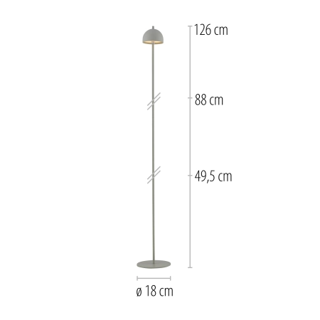 Lampa zewnętrzna przenośna ładowana USB BELLIS 19245-43 - Paul Neuhaus