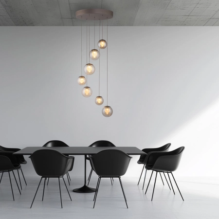 Lampa wisząca designerska nad stół szklane kule z pilotem PURE POPUP 2587-97 - Paul Neuhaus