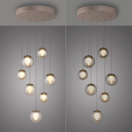 Lampa wisząca designerska nad stół szklane kule z pilotem PURE POPUP 2587-97 - Paul Neuhaus