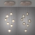 Lampa wisząca designerska nad stół szklane kule z pilotem PURE POPUP 2587-97 - Paul Neuhaus