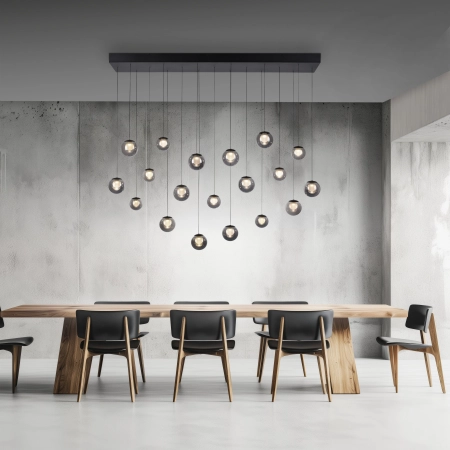 Lampa wisząca designerska nad stół szklane kule z pilotem PURE POPUP 2589-15 - Paul Neuhaus