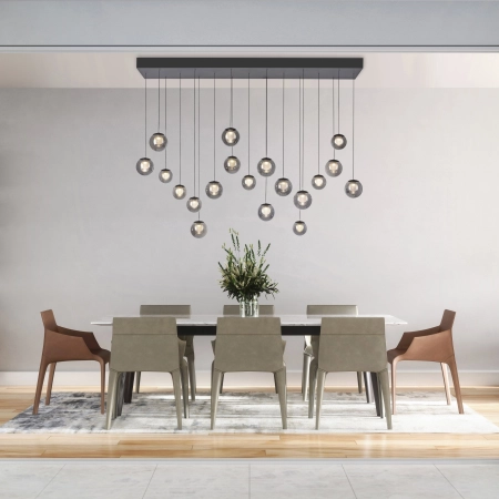 Lampa wisząca designerska nad stół szklane kule z pilotem PURE POPUP 2589-15 - Paul Neuhaus