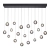 Lampa wisząca designerska nad stół szklane kule z pilotem PURE POPUP 2589-15 - Paul Neuhaus