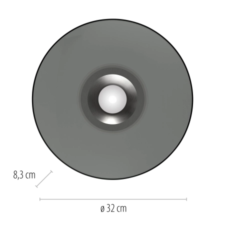 Lampa sufitowa PURE MOON szara 9591-15 - Paul Neuhaus