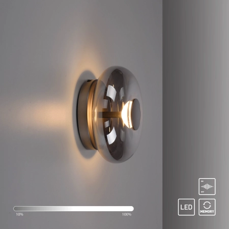 Lampa sufitowa / kinkiet szara z możliwością ściemniania POSH 15696-15 - Paul Neuhaus
