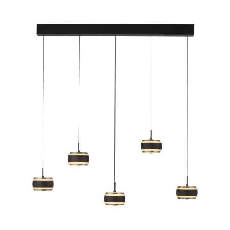 Lampa wisząca na pilota czarna perła nad stół PURE FALLING RINGS 2504-18 - Paul Neuhaus