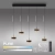 Lampa wisząca na pilota czarna perła nad stół PURE FALLING RINGS 2504-18 - Paul Neuhaus