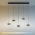 Lampa wisząca na pilota czarna perła nad stół PURE FALLING RINGS 2504-18 - Paul Neuhaus